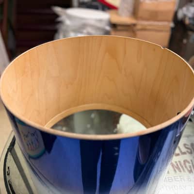 Andante Snare Drum Shell - White Blue Burst 10x14 image 3