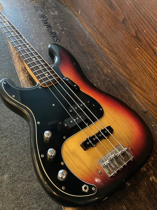 Fender Precision bass left-handed 1975 - Sunburst image 1
