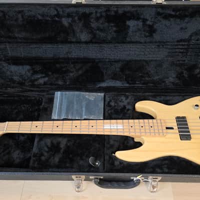ESP Surveyor 5 Bass Natural Ash EMG Five String Pro Artist Studio Bass 2010 OHSC MIJ Japan Precision-Jazz Body image 2