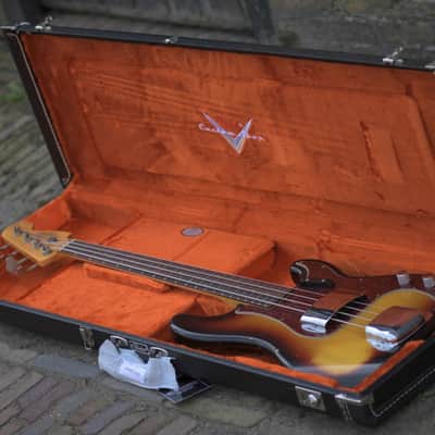 Fender Custom Shop '64 Precision Bass, Relic - Bleached 3-color Sunburst image 16