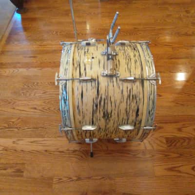 Pearl Vintage President 14 x 22 Bass Drum White Tiger Eye Finish All Original Japan Made! image 6