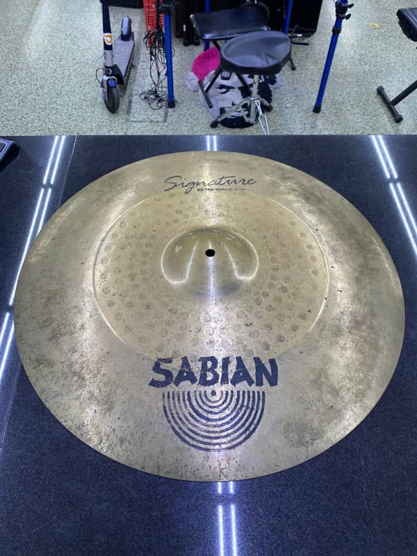 Sabian  21” signature  2000s  Brass rod morgenstein tri top ride image 1