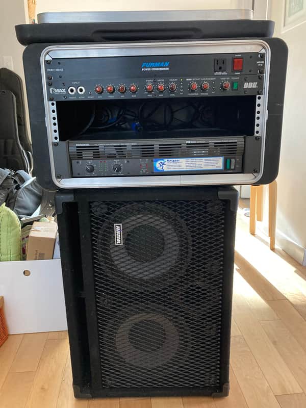 Bass Rig - BBE preamp, Mackie power amp, Avatar 2x10 cabinet image 1