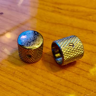Fender Telecaster knobs precision bass 1957 Chrome aluminum lightweight original vintage USA pre cbs image 2
