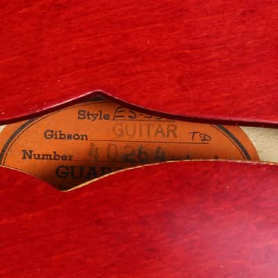 1961 Gibson ES-355 TDSV Cherry 2 PAF Humbuckers Vintage Guitar | Original Case 335 345 image 20