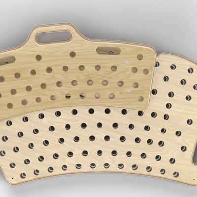 Custom Wooden Pedalboard Holeyboard Standard MKII Wood Pedal Board Cherry image 5