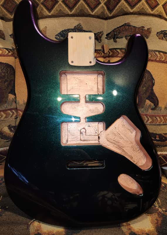 Cameleon Color Shifting Stratocaster Style Guitar Body Metallic Sparkle image 1