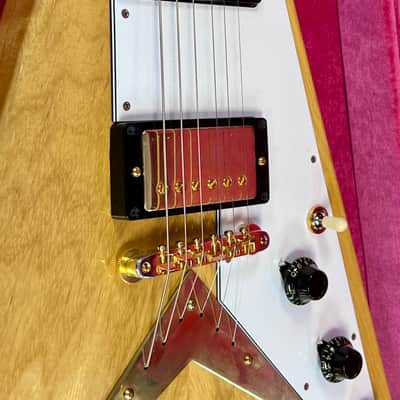 Gibson Custom 1958 Korina Flying V Reissue, VOS, Natural with Case 2023 image 8