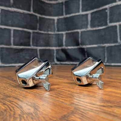 Tama Swingstar Bass Drum Spur Mounts – Vintage 1980s Chrome – Made in Japan – Legendary Grip & Stability image 1