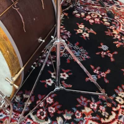 Ludwig Vintage 4pc Drum Set 1920’s - Mahogany Brass image 5
