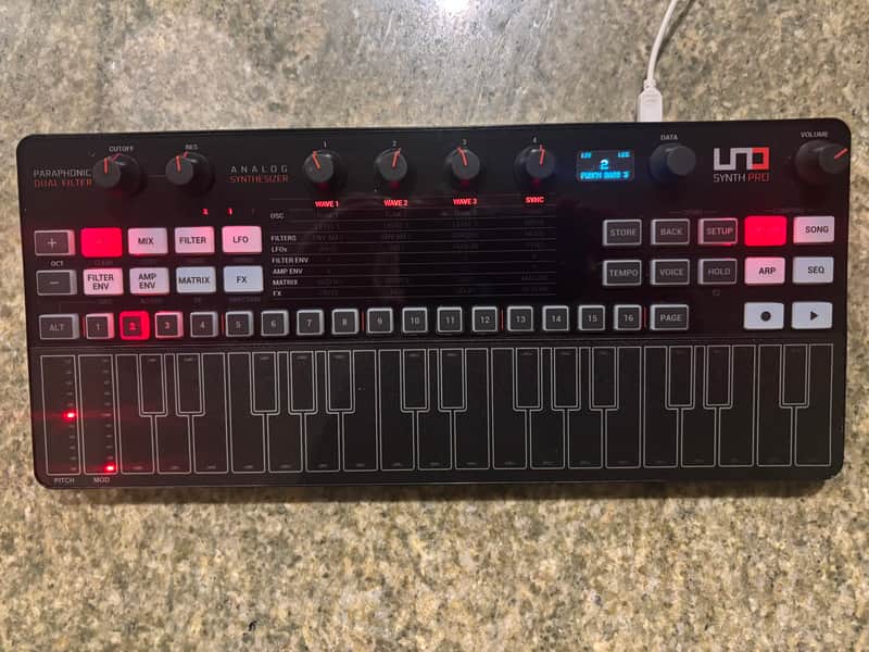 IK Multimedia IK Multimedia UNO Synth Pro Desktop 32-Key Analog Synthesizer 2022 - Present - Black with Black Keys image 1