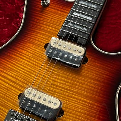 2020 EVH Wolfgang USA 5A Flametop Block Inlays Ebony Fretboard image 5