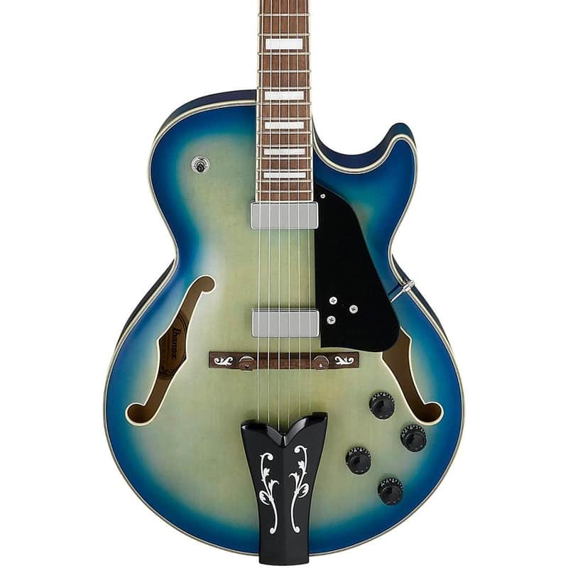 Ibanez GB10EMJBB George Benson Signature Hollow Body Guitar - Jet Blue Burst image 1