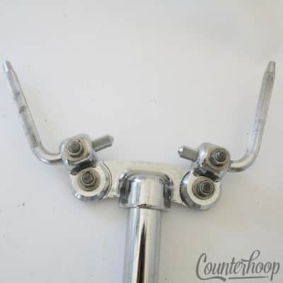 *Ludwig Double Tom Drum Mount Post Vintage 70s Chrome L-Arm Holder Super Classic image 3