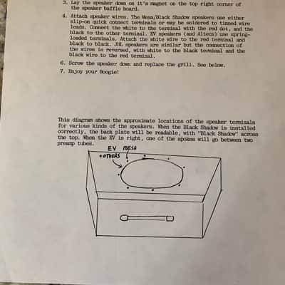 Mesa Boogie Mk II-B Schematic and Letter to Dealer 80’s image 7