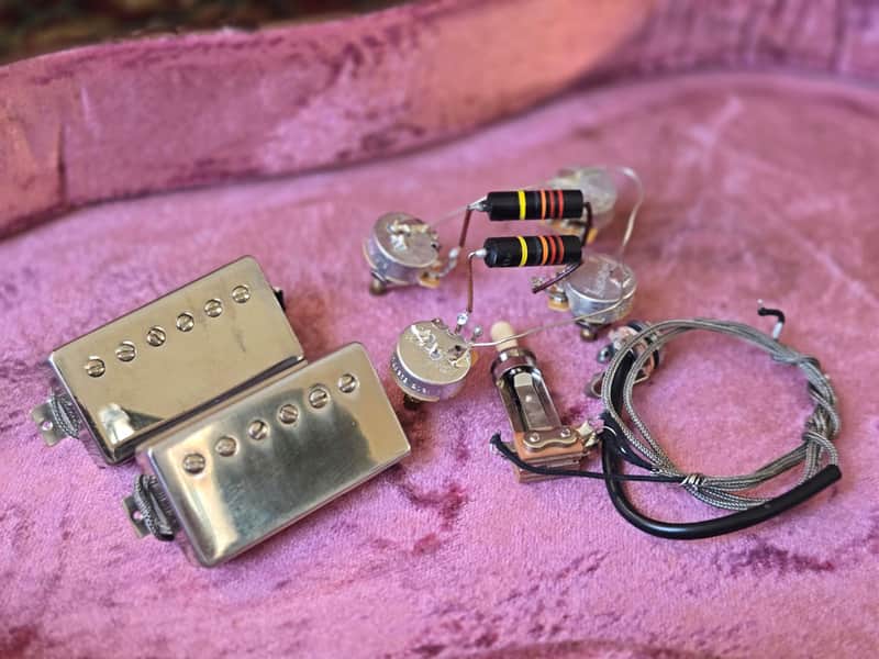Gibson CustomBucker Pickups Set - Custom Shop Les Paul ’59 R9, Complete Harness LUXE PIO BB Caps ~ Custom Buckers PAF image 1