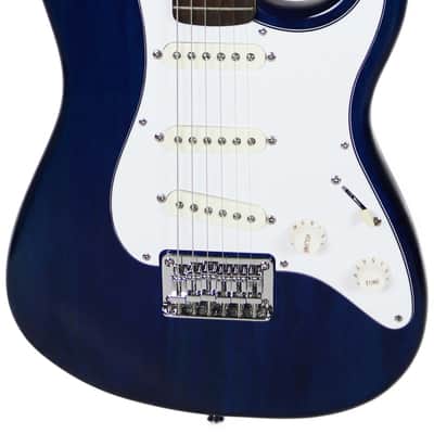 Fender Squier Short Scale 24-Inch Strat Pack - Transparent Blue w/ Tuner image 2