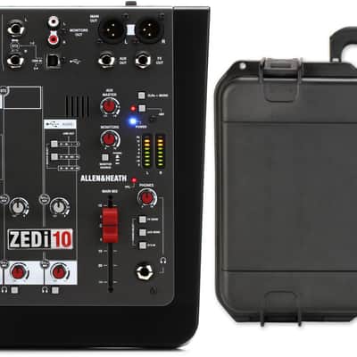 Allen & Heath ZEDi-10 10-channel Mixer with USB Audio Interface Bundle with SKB 3i-1813-7B-C iSeries 1813-7 Waterproof Case with Cubed Foam image 1