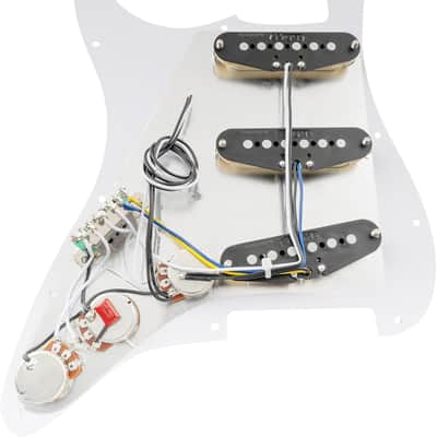 Pro-SE ST-60SE Pre-wired SSS Pickguard with Staggered Alnico 5 Pickups for Strat Style Electric Guitar, Red Tortoise 4Ply image 3