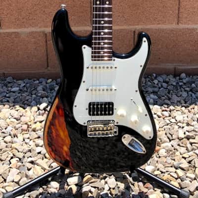 2017 Suhr Limited Edition Classic Antique "Finish Over Finish" HSS - Black over Sunburst - 7.58 lbs image 1