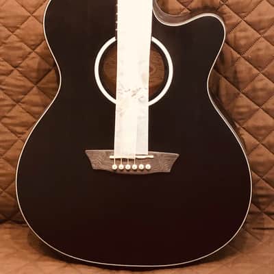 Washburn DFEACE Deep Forest Ebony Ace Stripe Wood Mahogany Neck 6-String Acoustic-Electric Guitar image 9