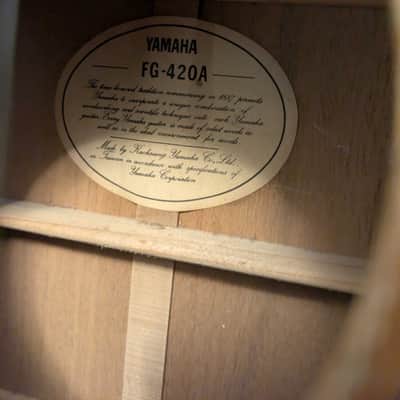 Yamaha FG-420A Natural Mahogany Acoustic Guitar image 10