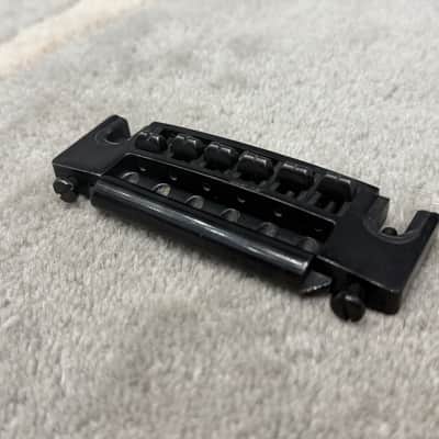 Vintage Schaller 455 Intonable Wraparound Bridge Tailpiece Germany 1980s rare black image 8