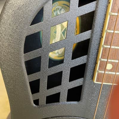 National Reso-phonic Tricone Polychrome Acoustic Guitar Black + Case image 6