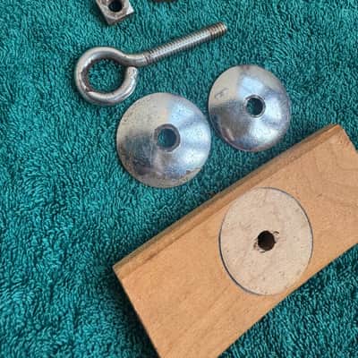 Ludwig Two Vintage WFL Marching Bass Drum Eyelet Bracket Mount Part 50s 60s image 9
