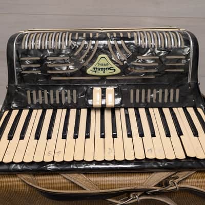 Salanti N. 245 Piano Accordion - Black w/ Case *as-is* image 2