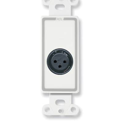 RDL DXLR3F XLR 3-pin Female Jack On Decora Wall Plate, Terminal Block, Custom Labeled image 1
