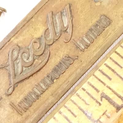 Leedy 1900-10s Indianapolis Indiana Snare/Bass Drum Wood Hoop-Tacked Badge Brass image 2