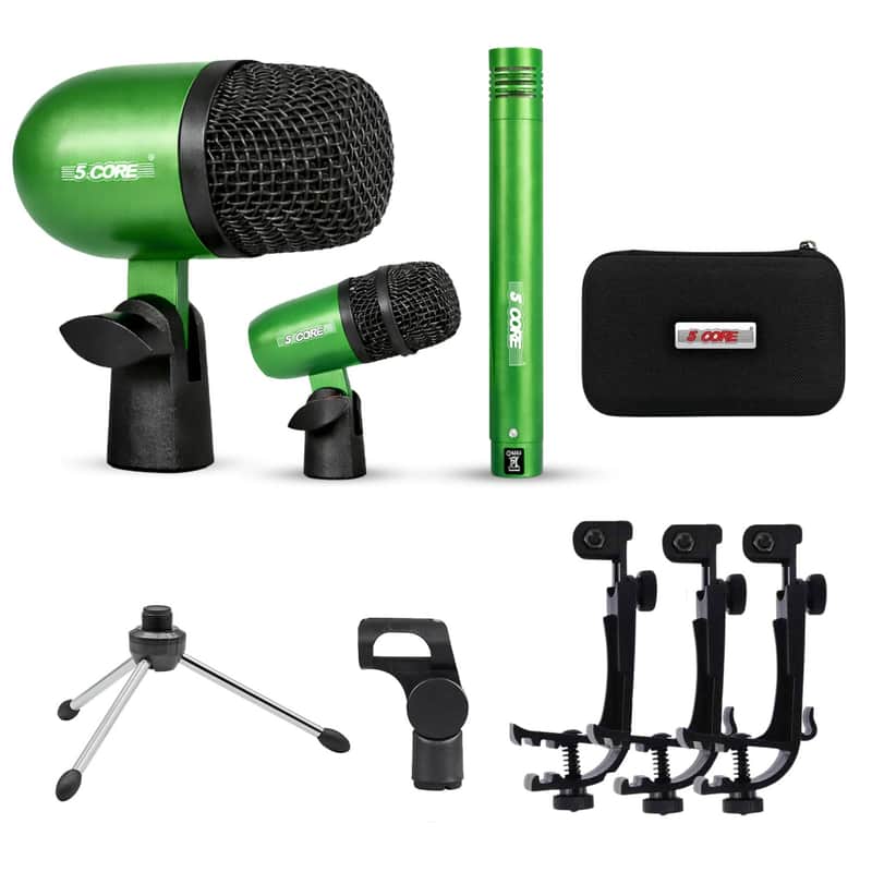 5 Core Conga Mic Snare Tom Set Professional XLR Cardioid Unidirectional Instrument Microphone Kit image 1