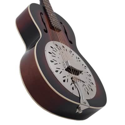 Recording King Rattlesnake Small Body Resonator Vintage Sunburst image 4