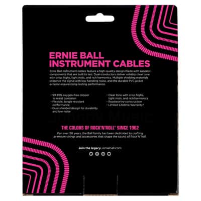 30' Classic Coiled Instrument Cable Straight Plugs Ultra Durable Flexible Construction 99.95% O2-Free Copper Dual Shielded Noise Free image 2