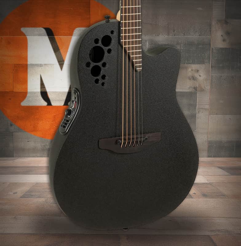 Ovation Pro Series Elite TX E-Acoustic Guitar 1868TX-5 Black Textured (1868TX-5-G) image 1