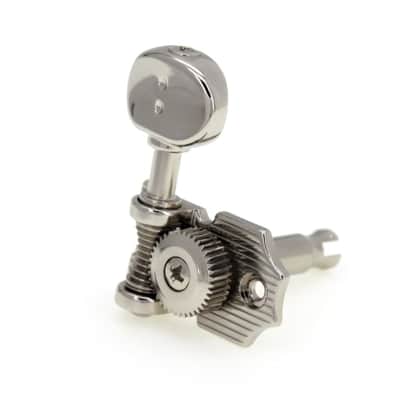 Graph Tech 6-In-Line Retro Fender Style Ratio Machine Heads (PRN-4624-N0, Nickel Finish) - Nickel / Classic image 1