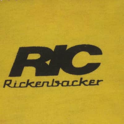 new Rickenbacker Polishing Cloth 97001, RIC Polishing Cloth, yellow w/ black graphic 14.5" x 22.5" image 4