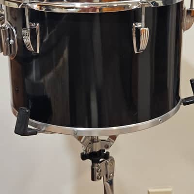 Vintage 1970s Ludwig 9x13 Black Cortex Concert Tom Blue & Olive Badge USA Classic Lugs image 3