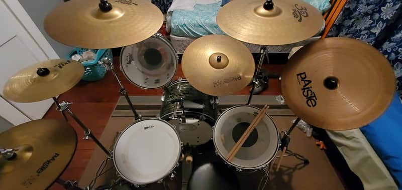 Ludwig Classic Maple Fab Outfit 9×12 / 14x14 / 14x20 Drum Set 1966 - Black Oyster Pearl image 1