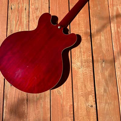 Samick Kingston SAN-450 1998 Cherry 335 W/HSC Semi-Hollow Guitar Artist Series image 3