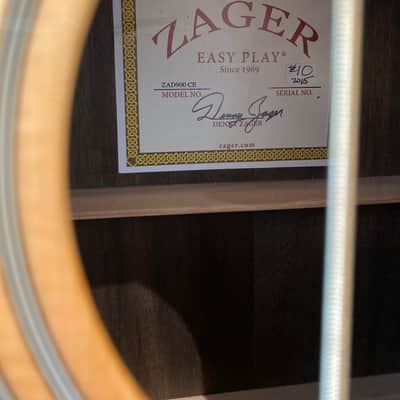 Zager ZAD900CE Natural 2015 Acoustic Guitar [USED] image 8