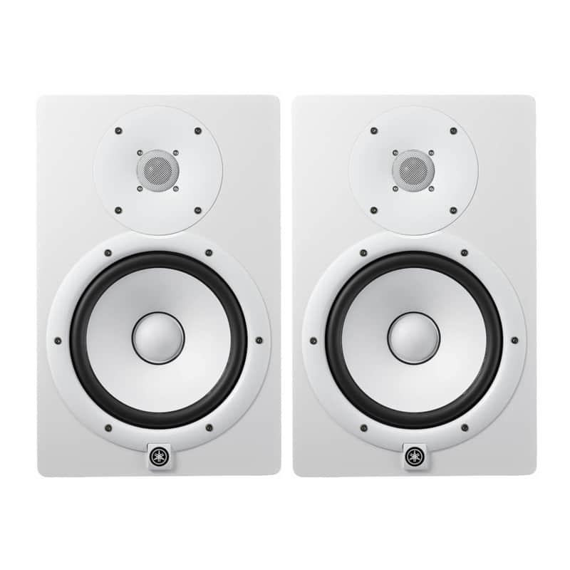Yamaha HS8 8" Powered Studio Monitor (Pair) Excellent Condition - White image 1
