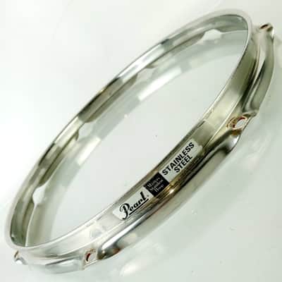 Pearl 12"8Lug Stainless Steel Masters Studio Hoop 2.3mm Tom Drum Batter Rim94-95 image 1