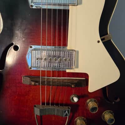 1965 Kay Built Custom Kraft 👹 Red Devil 👹 Barney Kessel *Kleenex Box*P'Ups- Black Cherry Burst NEW PICS COMING SOON! image 3