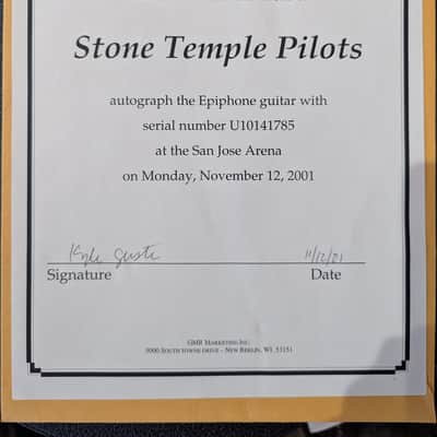 Epiphone Limited Edition Les Paul Standard Quilt Top with Bigsby - signed by Stone Temple Pilots image 15