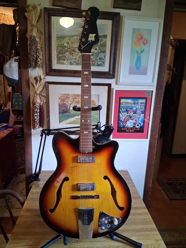 ~VINTAGE 1967 Kent Americana Sunburst Electric Hollowbody Guitar~ image 1