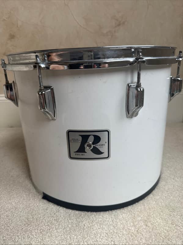 Rogers Vintage Tom Drum - 15” x 12” 70s - White image 1