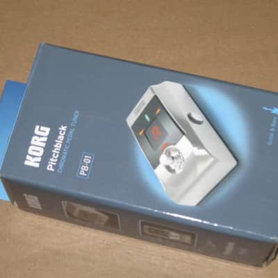 generally clean (has a couple imperfections) Korg EMPTY Box & original Owner's Manual for PB-01 Pitchblack Chromatic Pedal Tuner (Limited Ed Brushed Nickel PB-01-BN) NO pedal, mid 2016, BOX + Manual ONLY for Pitchblack BN Pedal Tuner image 16
