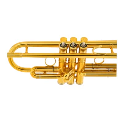 B&S Personality Benny Brown Trumpet - Gold Lacquer with Case image 5